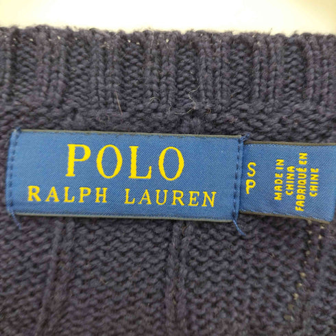 ポロラルフローレン POLO RALPH LAUREN ポニー 刺繍 コットン ケーブル ニット メンズ JPN:S