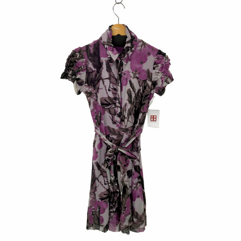 ヴィヴィアンタム VIVIENNE TAM 09SS フリル加工花柄ナイロンワンピース レディース JPN:0