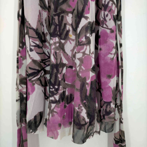 ヴィヴィアンタム VIVIENNE TAM 09SS フリル加工花柄ナイロンワンピース レディース JPN:0