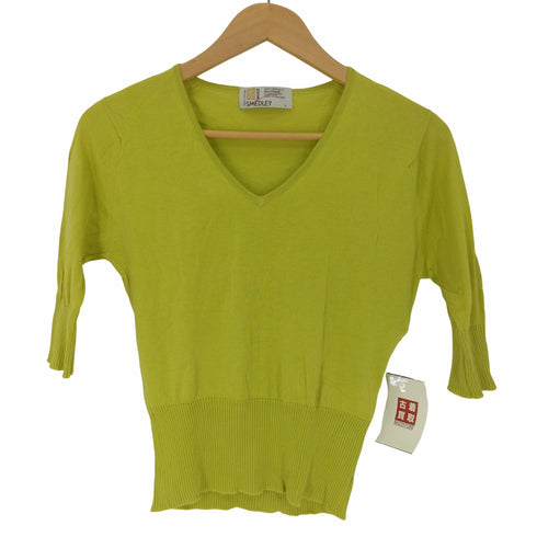 ジョンスメドレー JOHN SMEDLEY 90S 英国製 Sea Island Cotton Vネック カットソー レディース import:S