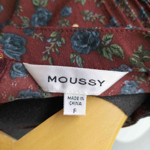 マウジー moussy FOIL PRINT FRILL ブラウス レディース FREE