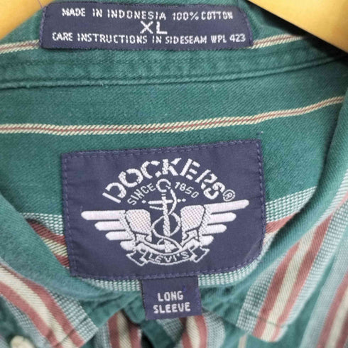 ドッカーズ DOCKERS BD L/S コットンストライプシャツ メンズ import:XL