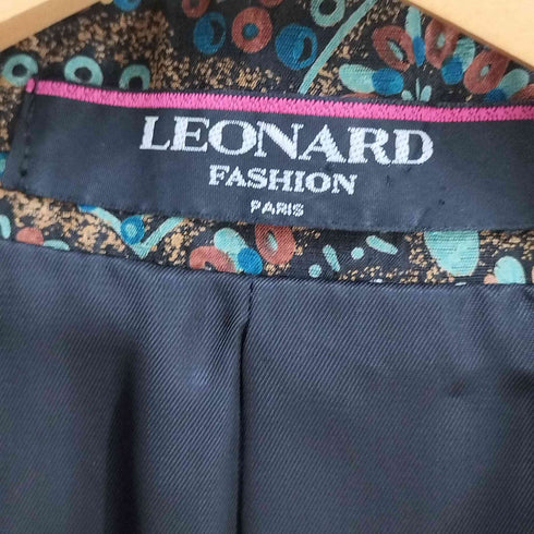 レオナール LEONARD シルク 1Bテーラードジャケット スカート セットアップ レディース 13AR