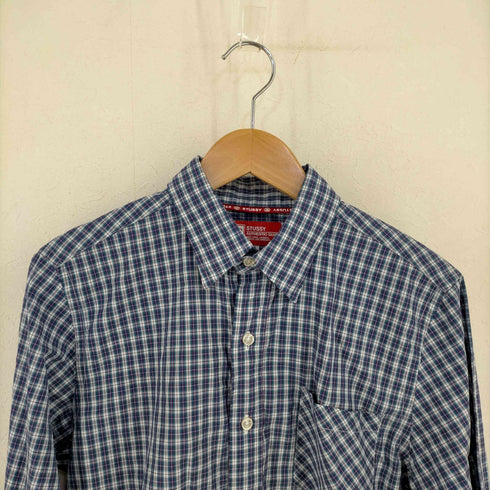 ステューシー Stussy authentic gear チェック レギュラーカラーシャツ メンズ import:S