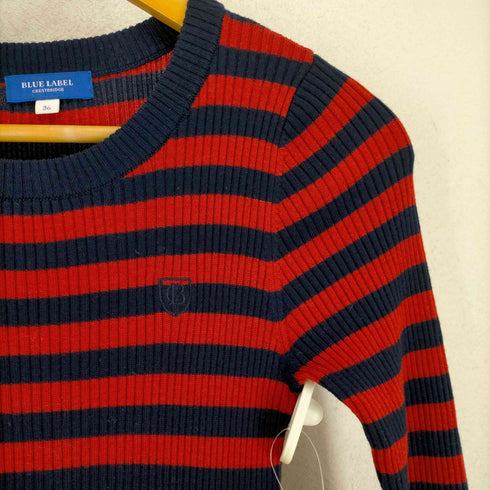 ブルーレーベルクレストブリッジ BLUE LABEL CRESTBRIDGE ボーダーニットドッキングワンピース レディース JPN:36