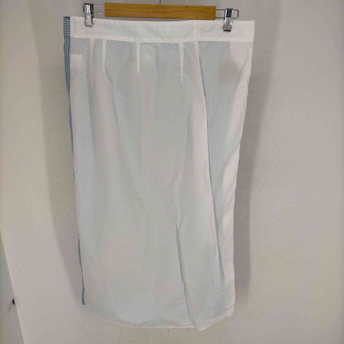 エムエムシックス メゾンマルジェラ MM6 Maison Margiela イタリア製ストライプ柄ドッキングスカート レディース JPN:36