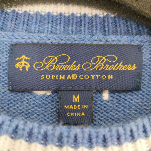 ブルックスブラザーズ BROOKS BROTHERS スーピマコットン セイルボート インターシャ クルーネックセーター メンズ import:M