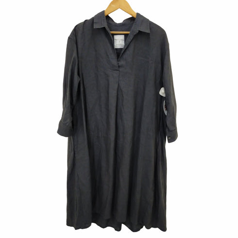 ユナイテッドアローズグリーンレーベルリラクシング UNITED ARROWS green label relaxing コルトレイクリネンSC スキッパー Aライン ワンピース レディース XS