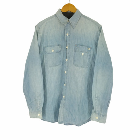 ポロバイラルフローレン Polo by RALPH LAUREN フラップポケット ネコ目シェルボタン シャンブレーシャツ US-RL NAVAL RES メンズ JPN:M