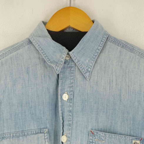 ポロバイラルフローレン Polo by RALPH LAUREN フラップポケット ネコ目シェルボタン シャンブレーシャツ US-RL NAVAL RES メンズ JPN:M