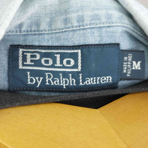 ポロバイラルフローレン Polo by RALPH LAUREN フラップポケット ネコ目シェルボタン シャンブレーシャツ US-RL NAVAL RES メンズ JPN:M