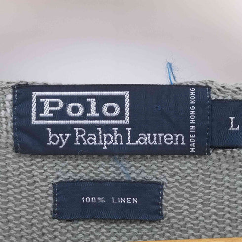 ポロバイラルフローレン Polo by RALPH LAUREN リネン長袖ニット クルーネック長袖ニット メンズ JPN:L
