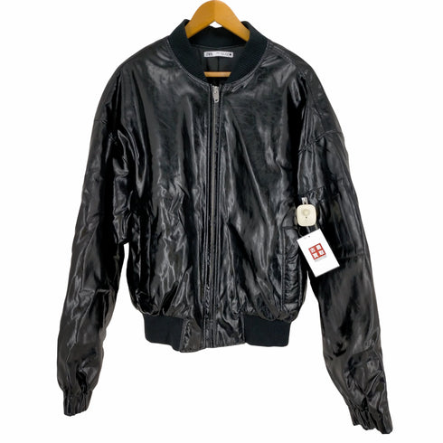 ザラ ZARA エナメルパファージャケット メンズ JPN:XL
