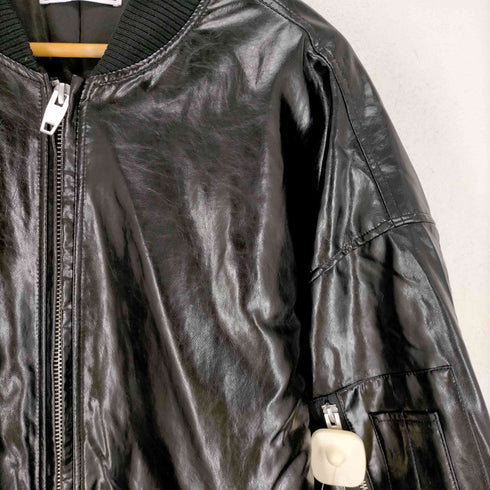 ザラ ZARA エナメルパファージャケット メンズ JPN:XL