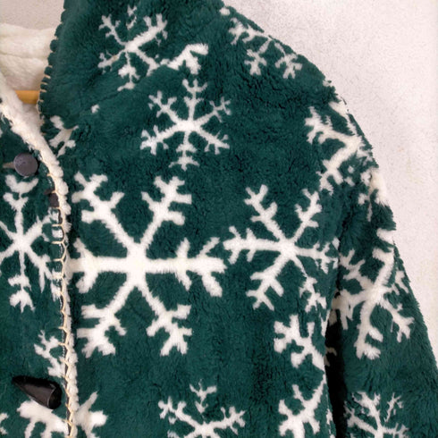 トグルボタン雪結晶ボアフーディージャケット メンズ