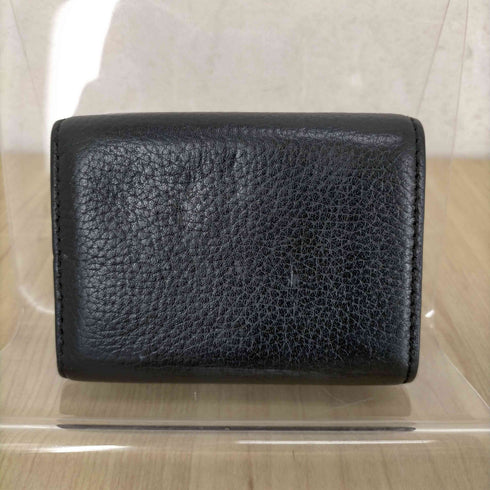 マークジェイコブス MARC JACOBS シボ革ロゴプリント三つ折り財布 レディース