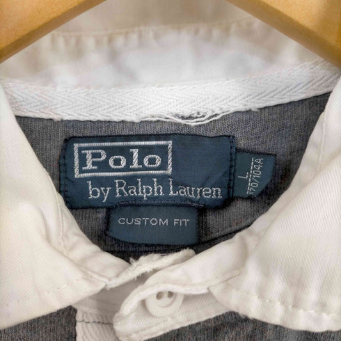 ポロバイラルフローレン Polo by RALPH LAUREN CUSTOM FIT ポニー刺繍 LS ポロシャツ メンズ import:L