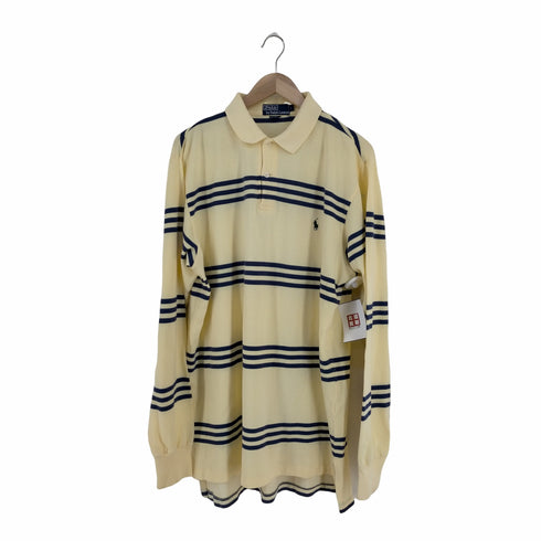 ポロバイラルフローレン Polo by RALPH LAUREN ボーダー ポニー刺繍 LS ポロシャツ メンズ import:L