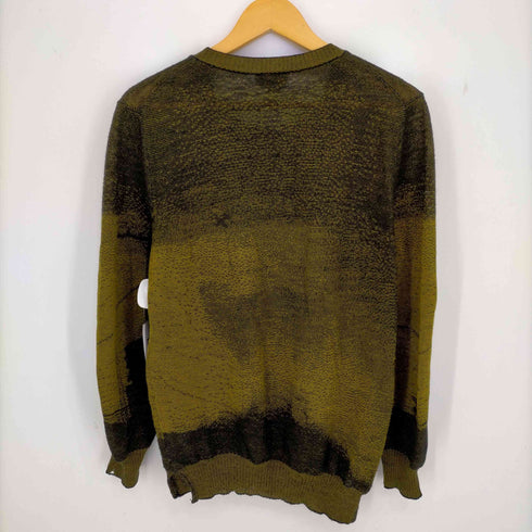 ディーゼル DIESEL 総柄 ウールアクリルスリットニット メンズ import:L