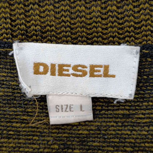 ディーゼル DIESEL 総柄 ウールアクリルスリットニット メンズ import:L