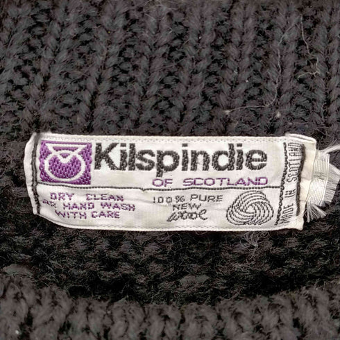KILSPINDIE 80s スコットランド製 ウールアランニット メンズ import:M