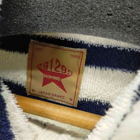 291295オム 291295=HOMME パイル地ボーダージップパーカー レディース JPN:3