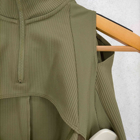 ナイキ NIKE フロントオープンハイネックリブトップス レディース 160/84A