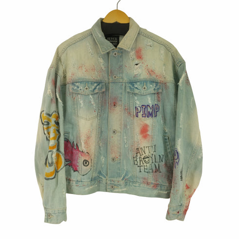 ブラックフレーム BLVCK FLAME ダメージ加工 デニムジャケット メンズ JPN:2