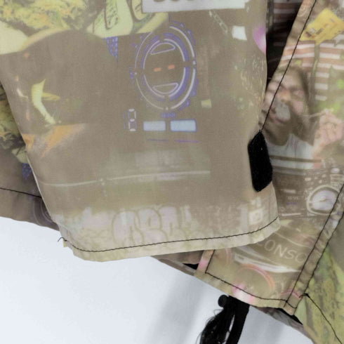 ブラックフレーム BLVCK FLAME 総柄 ナイロンジャケット メンズ 16 1/2