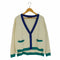 ウィークエンド マックスマーラ Weekend Max Mara ヘムスイッチングカラー レーヨンナイロンニットカーディガン レディース import:M