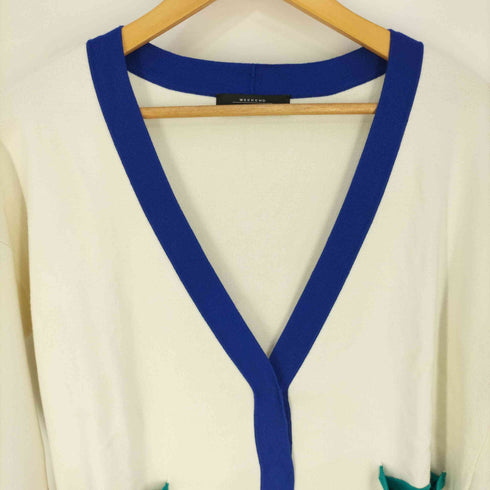 ウィークエンド マックスマーラ Weekend Max Mara ヘムスイッチングカラー レーヨンナイロンニットカーディガン レディース import:M