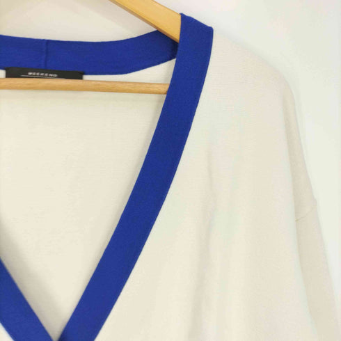 ウィークエンド マックスマーラ Weekend Max Mara ヘムスイッチングカラー レーヨンナイロンニットカーディガン レディース import:M