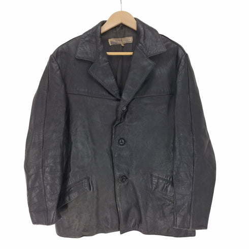 モンゴル製 レザー ハーフコート メンズ