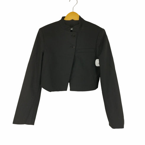 ザラ ZARA FITTED CROP BLACK BLAZER JACKET レディース US XS