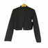 ザラ ZARA FITTED CROP BLACK BLAZER JACKET レディース US XS