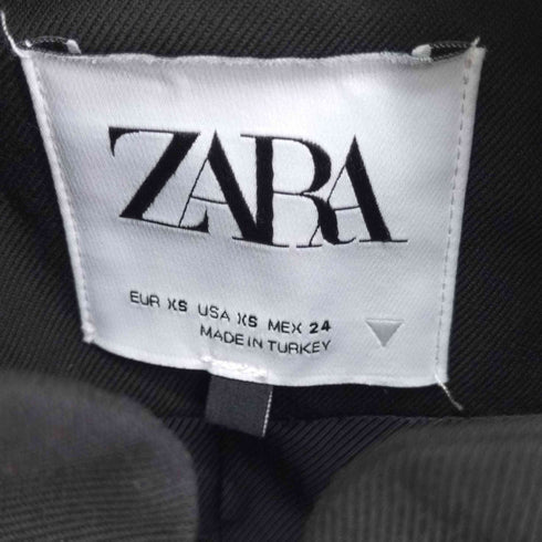 ザラ ZARA FITTED CROP BLACK BLAZER JACKET レディース US XS