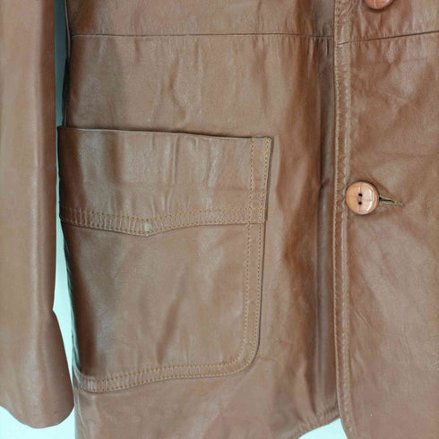 シアーズ Sears 70S The Leather Shop アルゼンチン製 本革 レザー 2B テーラードジャケット メンズ 38 REG