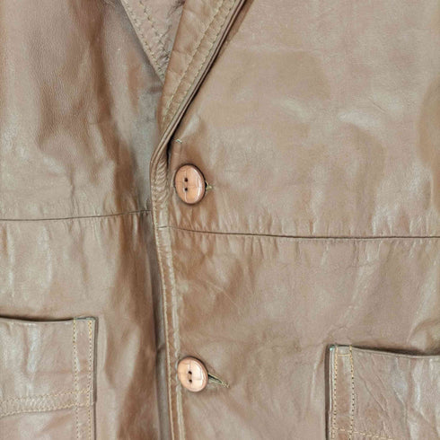 シアーズ Sears 70S The Leather Shop アルゼンチン製 本革 レザー 2B テーラードジャケット メンズ 38 REG