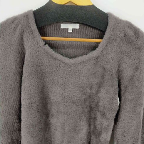 リエンダ rienda ラウンドアームシャギーKnit TOP レディース FREE