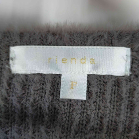リエンダ rienda ラウンドアームシャギーKnit TOP レディース FREE