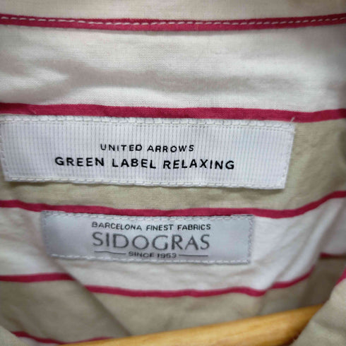 グリーンレーベルリラクシング GREEN LABEL RELAXING ストライプオープンカラーシャツ メンズ import:S