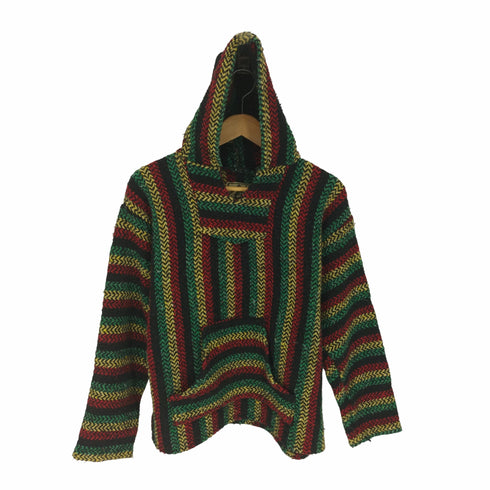 バハジョー BAJA JOE ラスタカラー メキシカンパーカー メンズ import:M