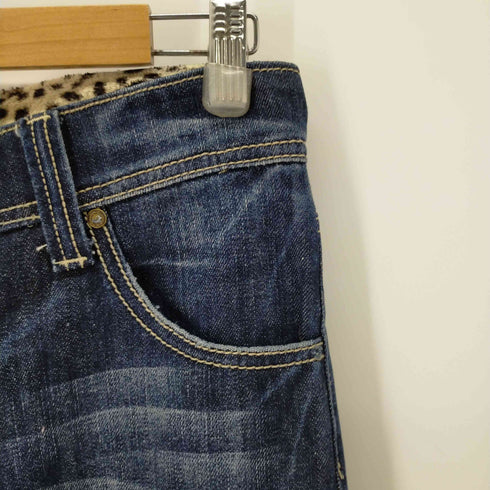 ビラボン BILLABONG パイル地レオパード切替デニムパンツ Y2K レディース JPN:M