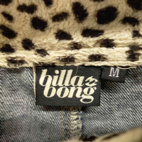 ビラボン BILLABONG パイル地レオパード切替デニムパンツ Y2K レディース JPN:M