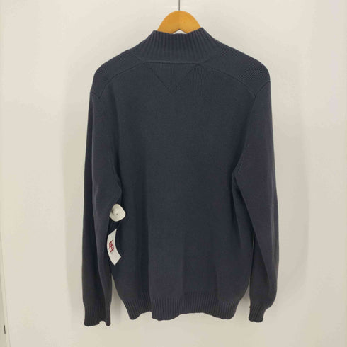 トミーヒルフィガー TOMMY HILFIGER ヴィンテージ ニット セーター ジップアップ ハイネック コットン ニット メンズ import:M