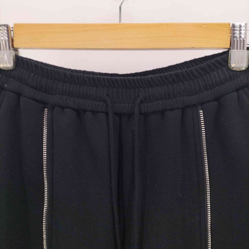 roopage ジップ デザイン スウェット クロップド パンツ レディース