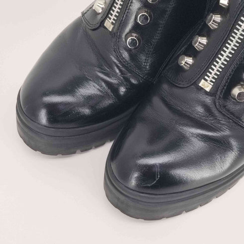 ジェフリーキャンベル Jeffrey Campbell ジップ デザイン スタッズ 厚底 ヒール ブーツ レディース EUR:37