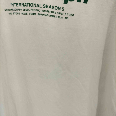 パラグラフ PARAGRAPH ロゴ プリント クルーネック コットン Tシャツ メンズ 2