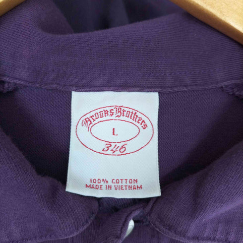 ブルックスブラザーズ 346 BROOKS BROTHERS フロント刺繍 ロングスリーブポロシャツ メンズ import:L