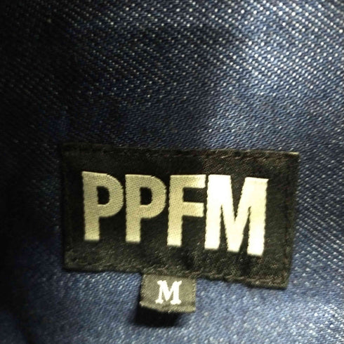 ピーピーエフエム PPFM ショートスリーブ ハイネックデニムジップシャツ メンズ JPN:M